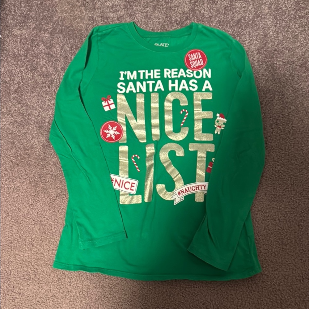 Children’s place Christmas shirt size large 10/12